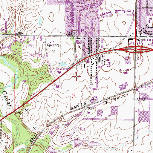 Topographic Map of Kansas National Guard Armory Olathe, KS