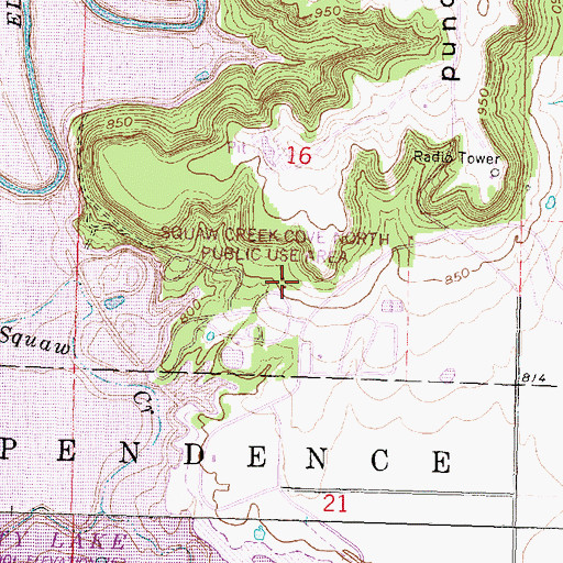 Topographic Map of Elk City State Park Office, KS