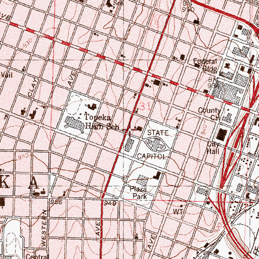 Topographic Map of Kansas Insurance Building, KS