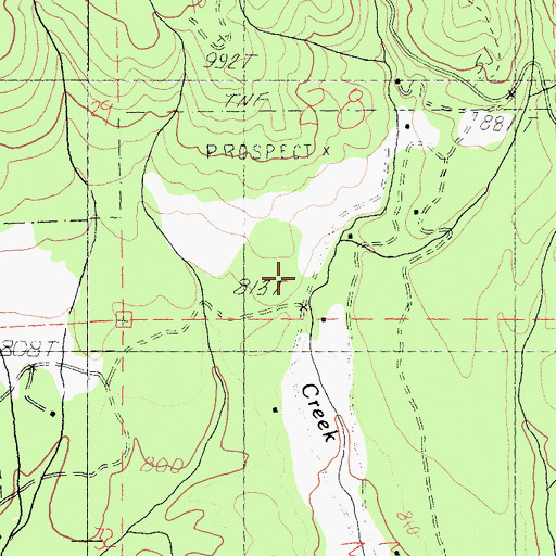 Topographic Map of Little Barker Creek, CA