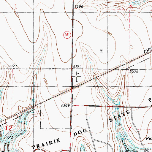 Topographic Map of Prairie Dog State Park Office, KS