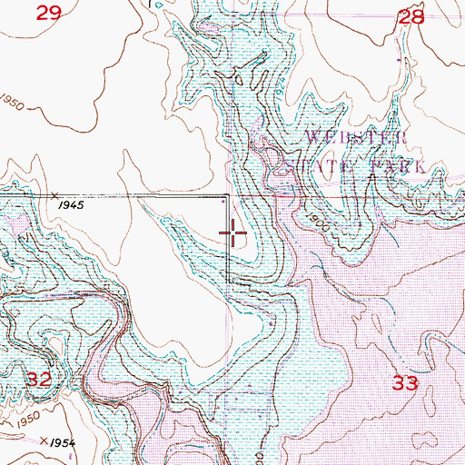 Topographic Map of Webster State Park Office Building, KS