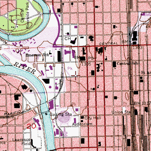 Topographic Map of Epic Center, KS