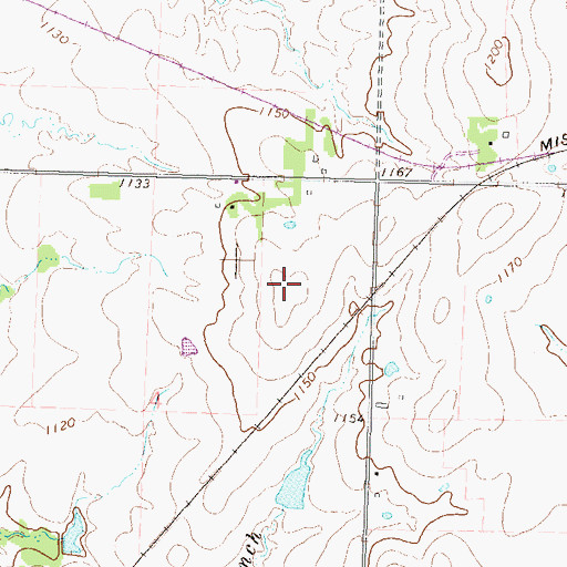 Topographic Map of KSNP - FM (Burlington), KS