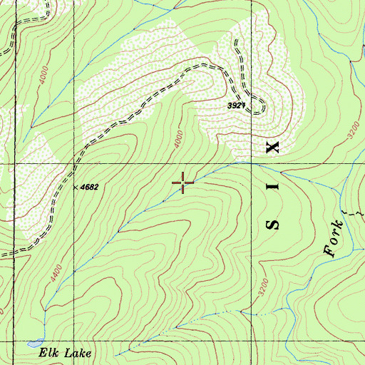 Topographic Map of Little Bear Basin, CA