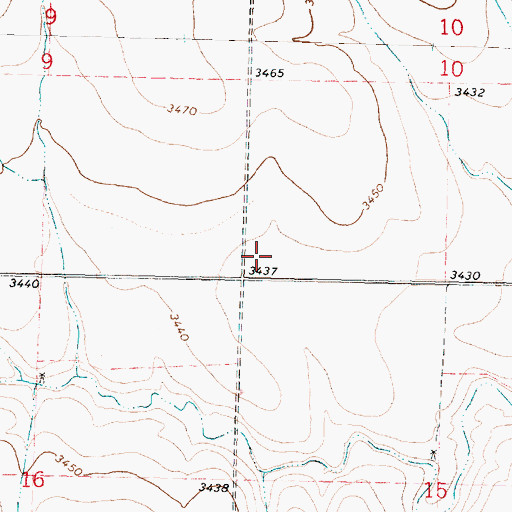 Topographic Map of KGCR - FM (Brewster), KS