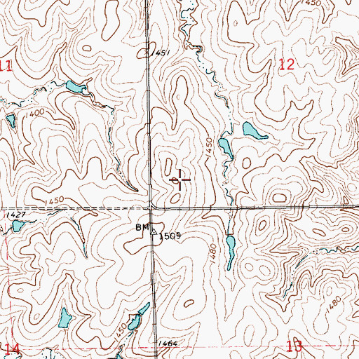 Topographic Map of KAAS - TV (Abilene), KS