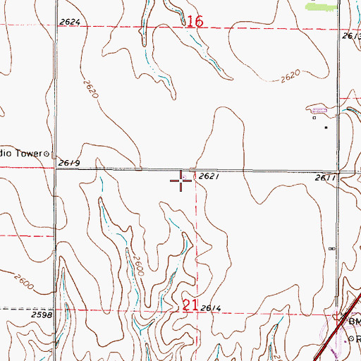 Topographic Map of KSAS - LPTV (Dodge City), KS