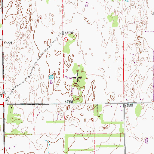 Topographic Map of KWCH - TV (Burrton), KS