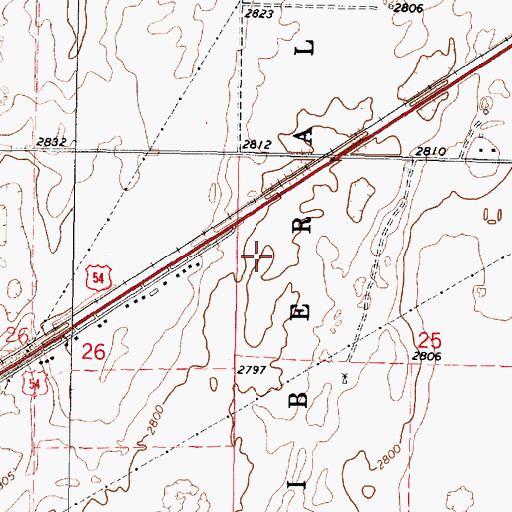 Topographic Map of KSMM - AM (Liberal), KS
