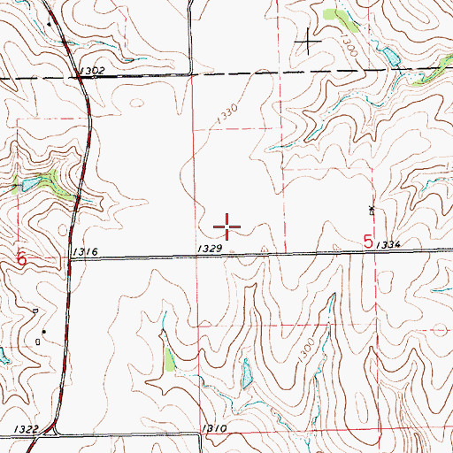 Topographic Map of KBLS - FM (Manhattan), KS