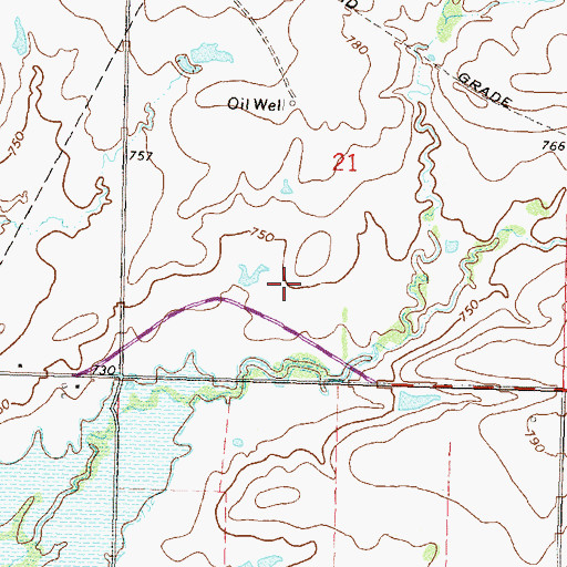Topographic Map of KEOJ - FM (Caney), OK