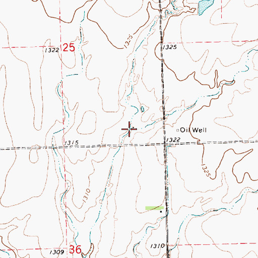 Topographic Map of KFH - FM (Wichita), KS