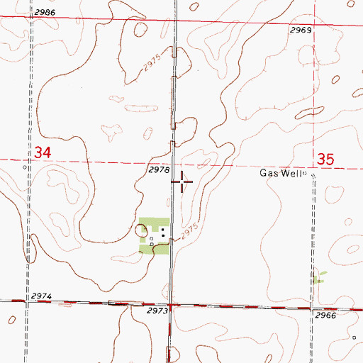 Topographic Map of KLDG - FM (Liberal), KS