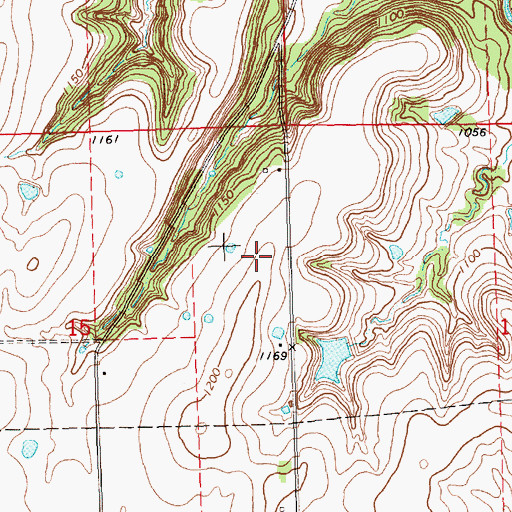 Topographic Map of KOTE - FM (Eureka), KS