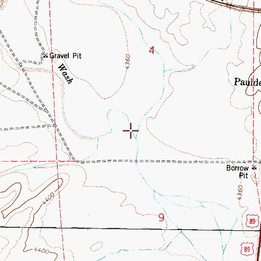 Topographic Map of Big Chino Wash, AZ