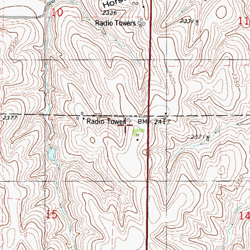 Topographic Map of KQNK - FM (Norton), KS