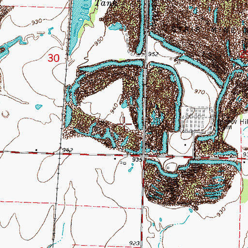 Topographic Map of KRPS - FM (Pittsburg), KS