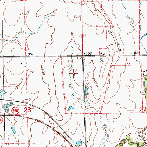 Topographic Map of KTLI - FM (Potwin), KS