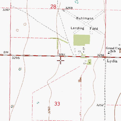 Topographic Map of KWKR - FM (Leoti), KS