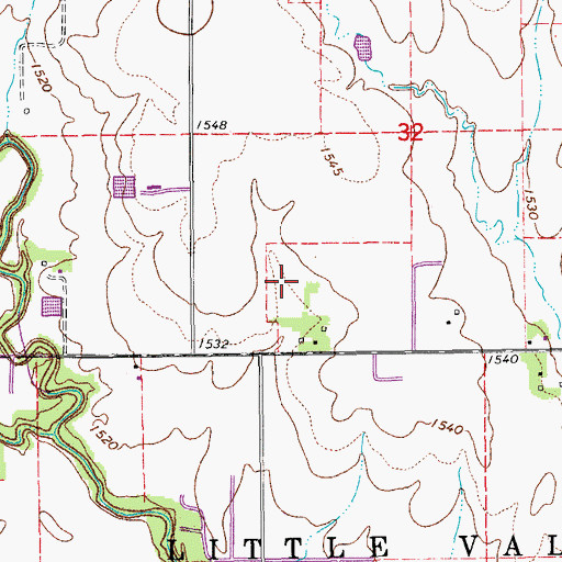 Topographic Map of KXKU - FM (Hutchinson), KS