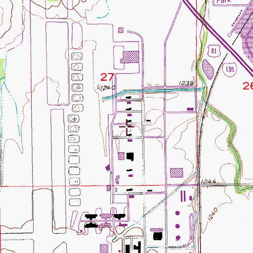 Topographic Map of Kansas State University Salinas Campus Student Activities Center, KS