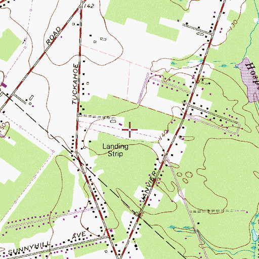 Topographic Map of Southern Cross Airport, NJ