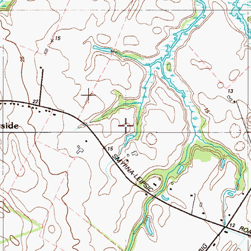 Topographic Map of Newberg Airport, DE