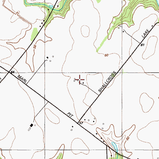 Topographic Map of Okolona Plantation Airport, DE