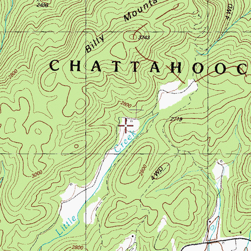 Topographic Map of Heaven's Landing, GA