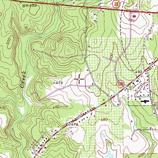 Topographic Map of Gentle Landings Air Park, GA