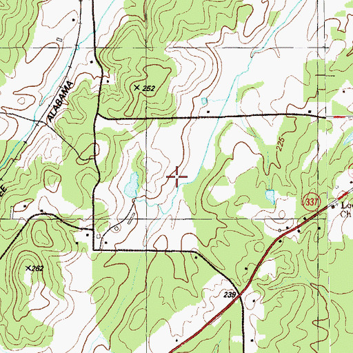 Topographic Map of Wyatt Airport, GA