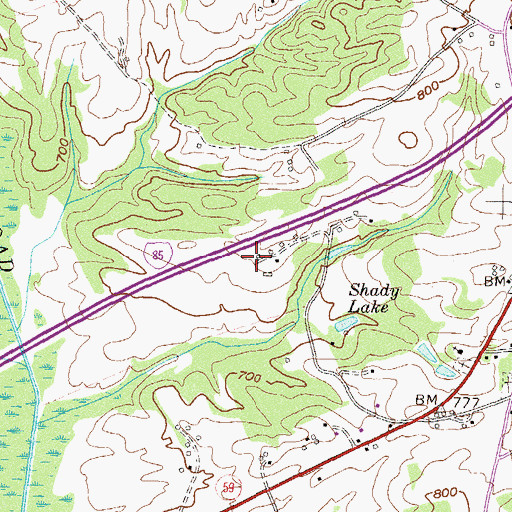 Topographic Map of Broad River Air Park, GA