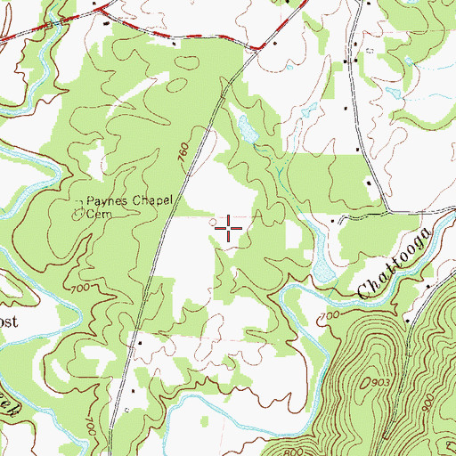 Topographic Map of Gibson Field, GA