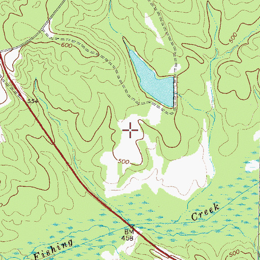 Topographic Map of Smith Airport, GA