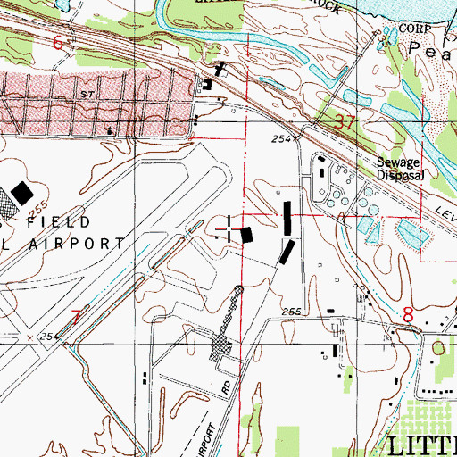 Topographic Map of Little Rock Fire Station 22, AR