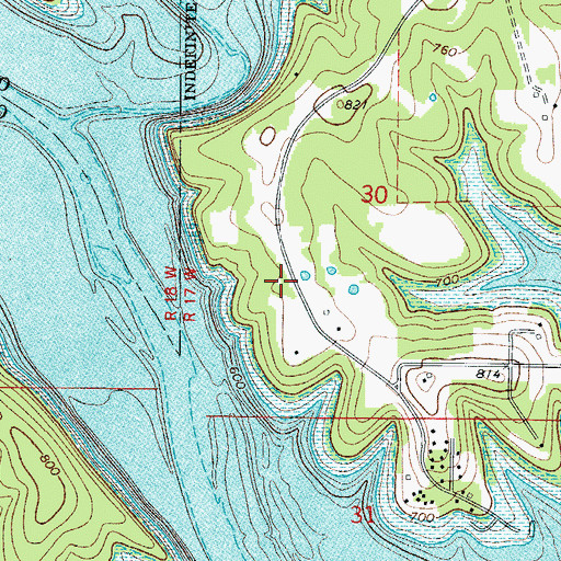 Topographic Map of Lazy Acres Fire Protection District Station 2, AR