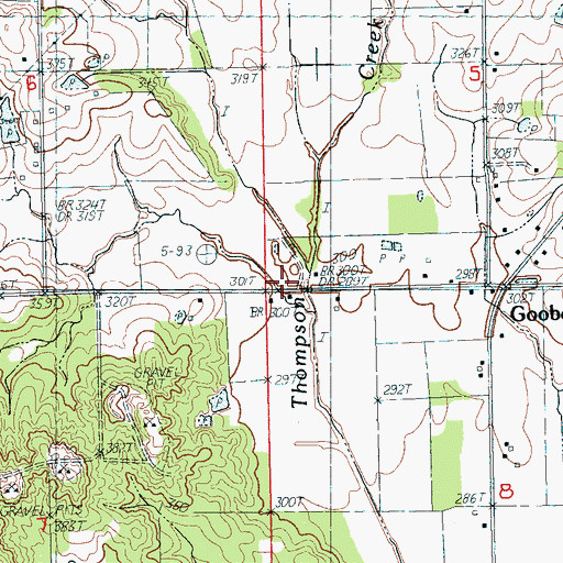 Topographic Map of Brookland Volunteer Fire Department Goobertown Station, AR