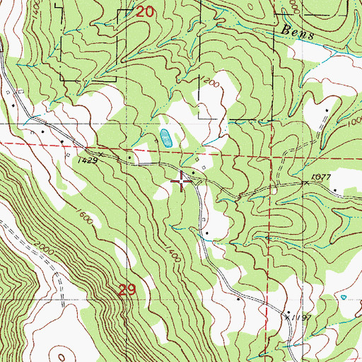 Topographic Map of Mount Judea Fire Department Station 2, AR