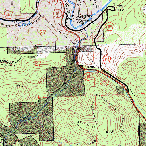 Topographic Map of Little Blackhawk Creek, CA