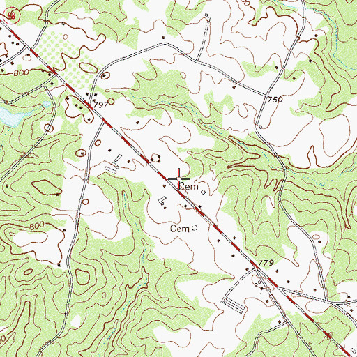 Topographic Map of Madison County Emergency Medical Services Station 1, GA
