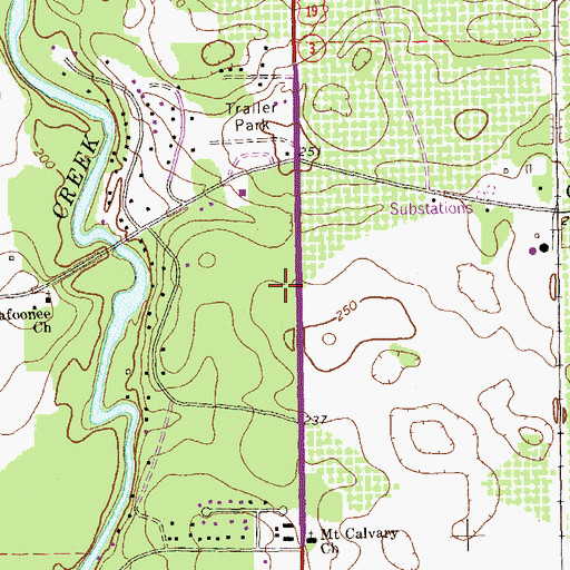 Topographic Map of Lee County Emergency Medical Services Century Station, GA