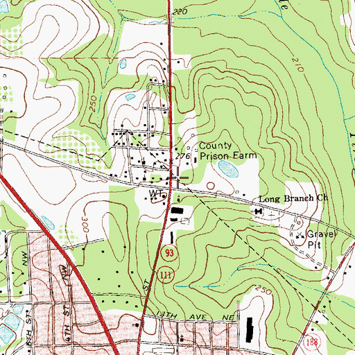Topographic Map of Grady County Emergency Medical Services, GA