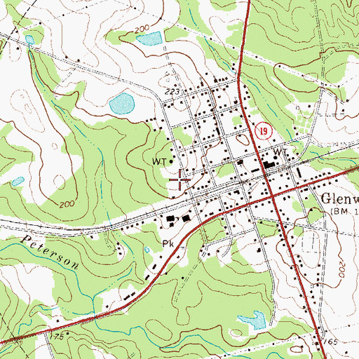 Topographic Map of Wheeler County Emergency Medical Services, GA