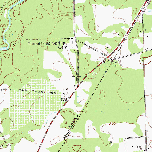 Topographic Map of Lee County Emergency Medical Services Redbone Station, GA