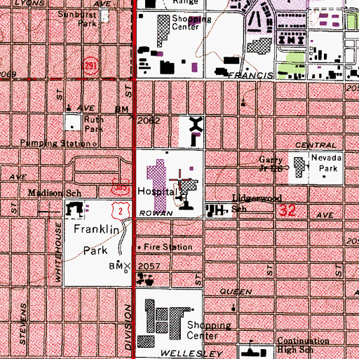 Topographic Map of Providence Holy Family Hospital, WA