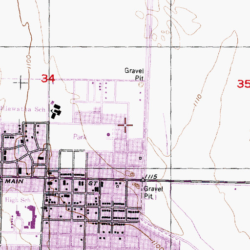 Topographic Map of Othello Community Hospital, WA