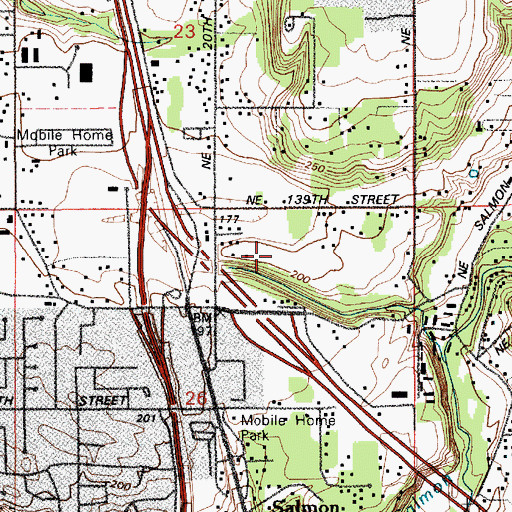 Topographic Map of Legacy Salmon Creek Medical Center, WA