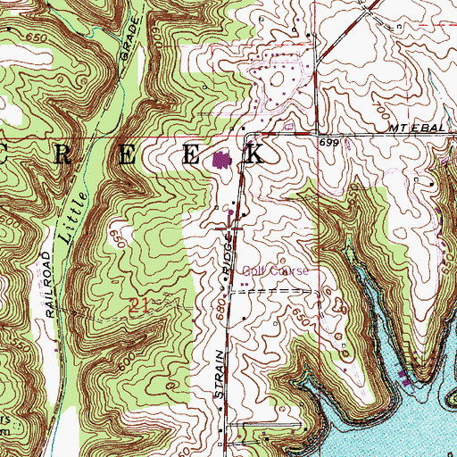 Topographic Map of Perry - Clear Creek Fire Department Station 21, IN