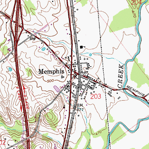 Topographic Map of Sellersburg Fire Department Station 2, IN